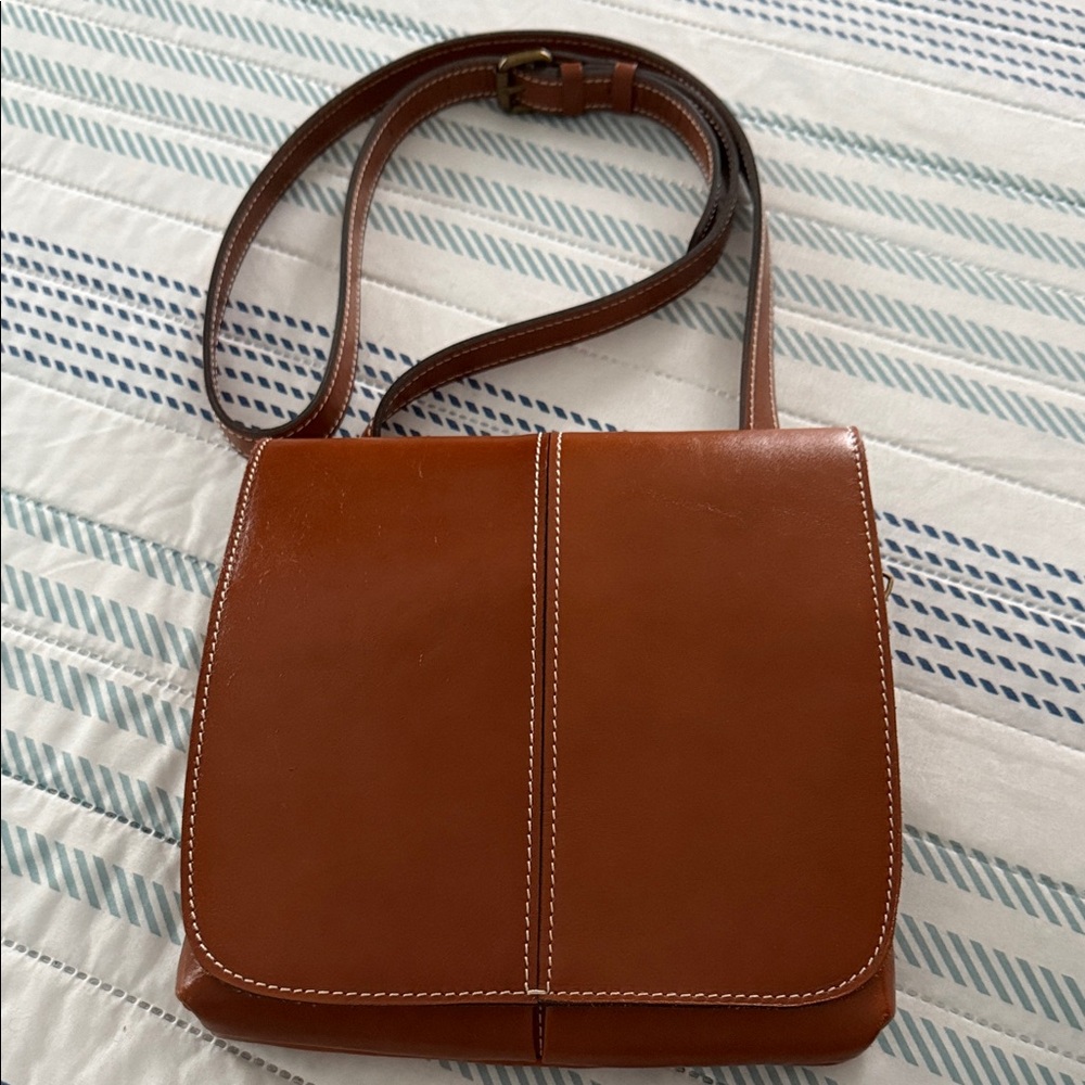Patricia Nash Brown Leather Crossbody Bag